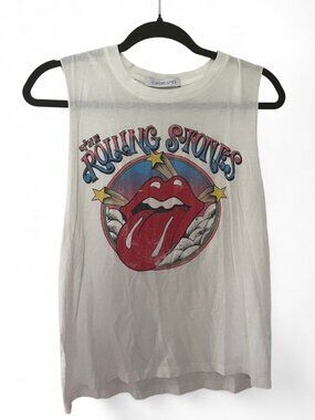 Daydreamer Rolling Stones Vintage Style Tank Tank Top Sheer Soft Music Band Tee
